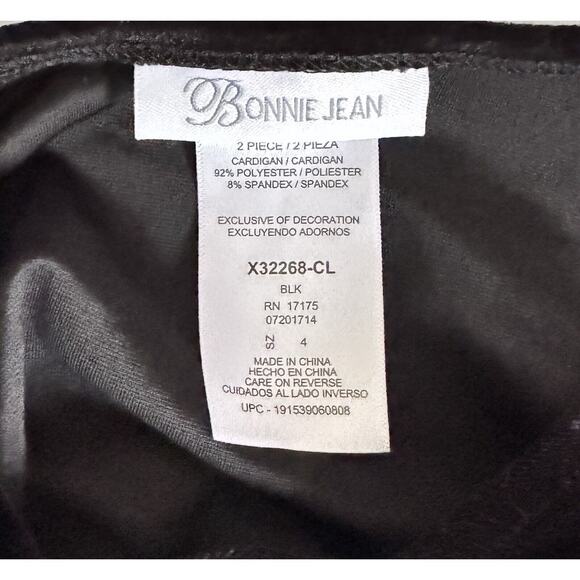 NEW Bonnie Jean Girl Size 4 Red Black Plaid Sleeveless Dress Black Jacket NWT - Picture 5 of 10